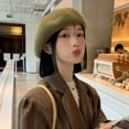 thumbnail image 6 of COCOpeaunt New Fluffy Soft Women Berets French Artist Style Warm Autumn Winter Beanie Hat Beret Solid Color Elegant Lady, 6 of 6