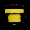 thumbnail image 2 of Uxcell M16x1.5 Hold Plugs Plastic Male Threaded Hex Socket End Cap, Yellow 5 Pack, 2 of 5