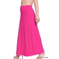 thumbnail image 2 of Zenana Women & Plus Basic Relaxed Foldable High Waist Draped Maxi Skirts, 2 of 2