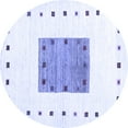 thumbnail image 1 of Ahgly Company Indoor Round Solid Blue Modern Area Rugs, 4' Round, 1 of 4