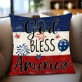 thumbnail image 5 of XMMSWDLA Patriotic Pillow Covers 18x18 Inch,4th of July Red White Blue Summer Outdoor Throw Pillow Covers ,Independence Memorial Day USA Flag Retro Fourth of July Cushion Case for Sofa Couch Decor, 5 of 6