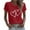 #202-Red, variant on Craaazy Women's Valentines Shirts Short Sleeve Heart Print T-Shirts Gifts