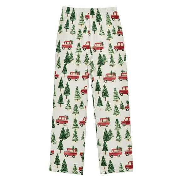 joogoo Christmas Tree Trucks Pajama Pants Pj Bottoms Sleepwear Lounge L