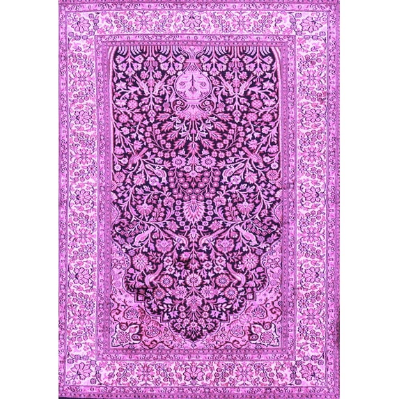 Ahgly Company Indoor Rectangle Persian Purple Traditional Area Rugs, 5' x 8'