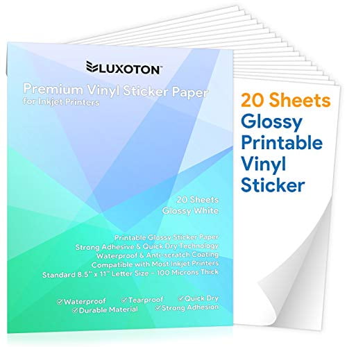 premium printable vinyl sticker paper 20 glossy white waterproof