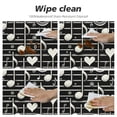 thumbnail image 4 of PIKWEEK  Round Fitted Tablecloth Musical Note Round Table Cloth with Elastic Edged Love Heart Waterproof Wipeable Table Cover, 4 of 7