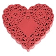 thumbnail image 2 of School Smart Paper Die-Cut Heart Lace Dolly, 6 Inches, Red, Pack of 100, 2 of 11
