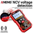 thumbnail image 4 of ANENG Multi-function Digital Multimeter NCV Voltage Tester AC/DC Voltage Current Meter Resistance Capacitance Diode Test Live Wire Check Battery Detection Auto Shut Off On/Off Beep ,Red, 4 of 10