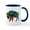 White/Navy Inside, variant on CafePress - BISON VIBRANCE Mugs - 11 oz Ceramic Mug - Novelty Coffee Tea Cup