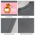 thumbnail image 4 of Coolnut Men's T Shirt Odor Protection Short, Cute Smiling Welsh Corgi Dog Mens Short Sleeve Tees, Grey Crew-Neck Casual Tee Shirts, S, 4 of 6