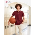 thumbnail image 2 of PatPat Boys Polo Shirts Short Sleeve Collared Button Placket School Tops13-14Y, 2 of 7