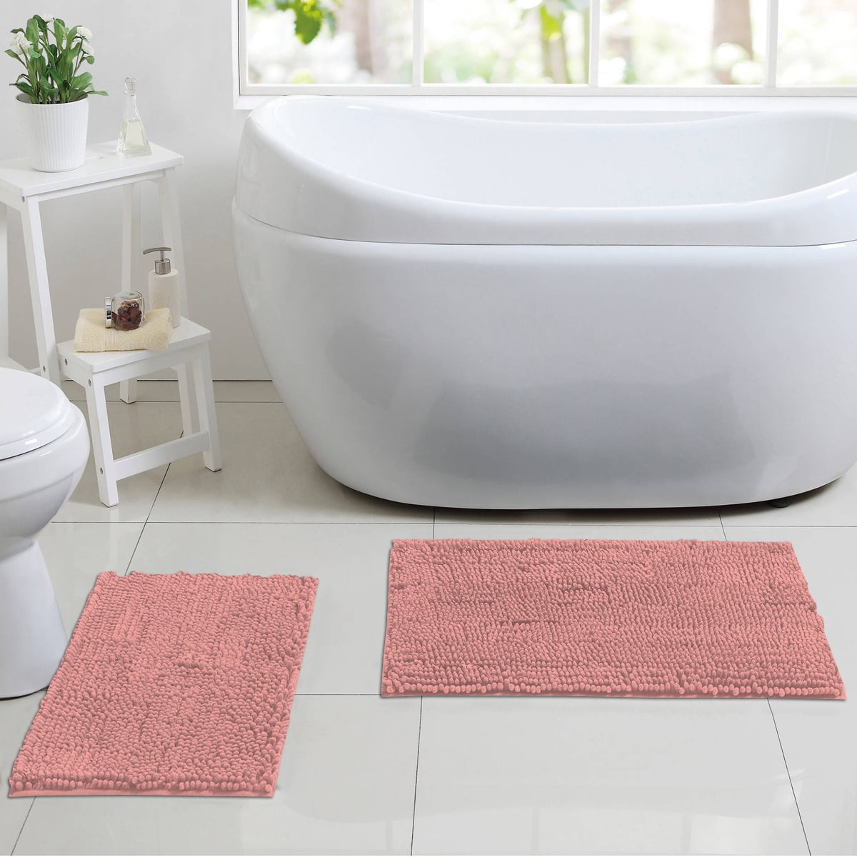 Chicago Butter Chenille 2 Piece Bathroom Rug Set