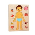 thumbnail image 3 of Rompecabezas Montessori del cuerpo humano, juguete educativo, herramienta de enseñanza, juegos de combinación de madera Chico, 3 of 9