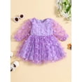 thumbnail image 3 of xiaxaixu Robe Princesse pour Bébé Fille Automne Élégante Papillon Manches Longues Robe pour Tout-Petit Vêtements de Printemps, 3 of 9