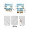 thumbnail image 6 of Beach Coastal Kitchen Curtains Sets 36 Inch Length with Valance, Summer Seaside Shell Starfish Nautical Swag Valances and Tiers Curtain Set Drapes Swag Curtains for Living Room, Bathroom, Bedroom, 6 of 6