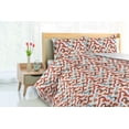 thumbnail image 3 of Ambesonne Abstract Down Alternative Quilt Comforter, Wavy Stripes Circles Motif, Twin, Cinnamon Pearl and Blue, 3 of 5