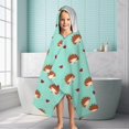 thumbnail image 6 of Cute Hedgehog and Love Hooded Bath Towel，60"x35" for Ages 3 To 12 Kids, Quick Dry Lightweight Soft Microfiber Hood Beach Towel Cover Up for Kids, 6 of 7