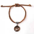thumbnail image 1 of Animal Funny Cat Photograph Shoot Bracelet Leather Hide Rope Wristband Brown Jewelry, 1 of 3