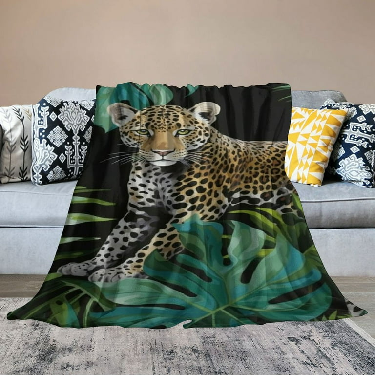 Flannel Fleece Leopard Print Throw Blanket Walmart JRXY 3D Leopard