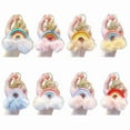 thumbnail image 4 of Woven Plush Pendant Rainbow Cloud Hairball Keychain Schoolbag Backpack Purse Ornament Charm Car Interior Hanging Decor, 4 of 10