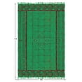 thumbnail image 3 of Casavani Hand Block Printed Green Cotton Living, Dining Room Area Carpets Square Outdoor Rug 10x10 feet, 3 of 5