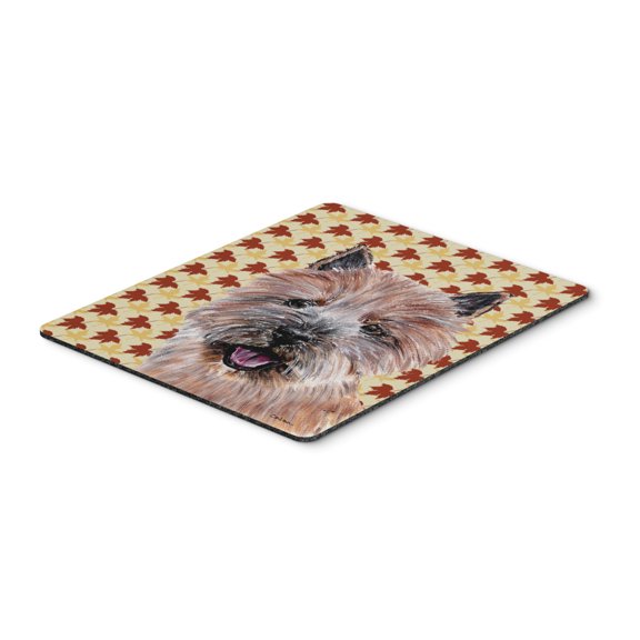 "Norwich Terrier Fall Leaves Mouse Pad Hot Pad or Trivet"