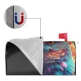 thumbnail image 2 of Yiaed Colorful Feather Owl Print Mailbox Covers, Magnetic Mailbox Cover, Mail Box Covers for Garden Outdoor Decor Box Covers-21x18 in, 2 of 8
