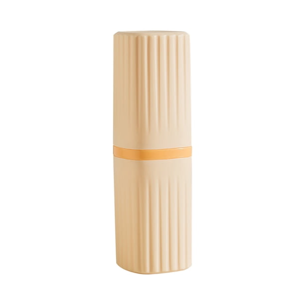 pstuiky Estuche de viaje para artículos de aseo personal: vaso para cepillo de dientes, tarro para cepillo de dientes, kit portátil para pasta de dientes y cepillo de dientes.