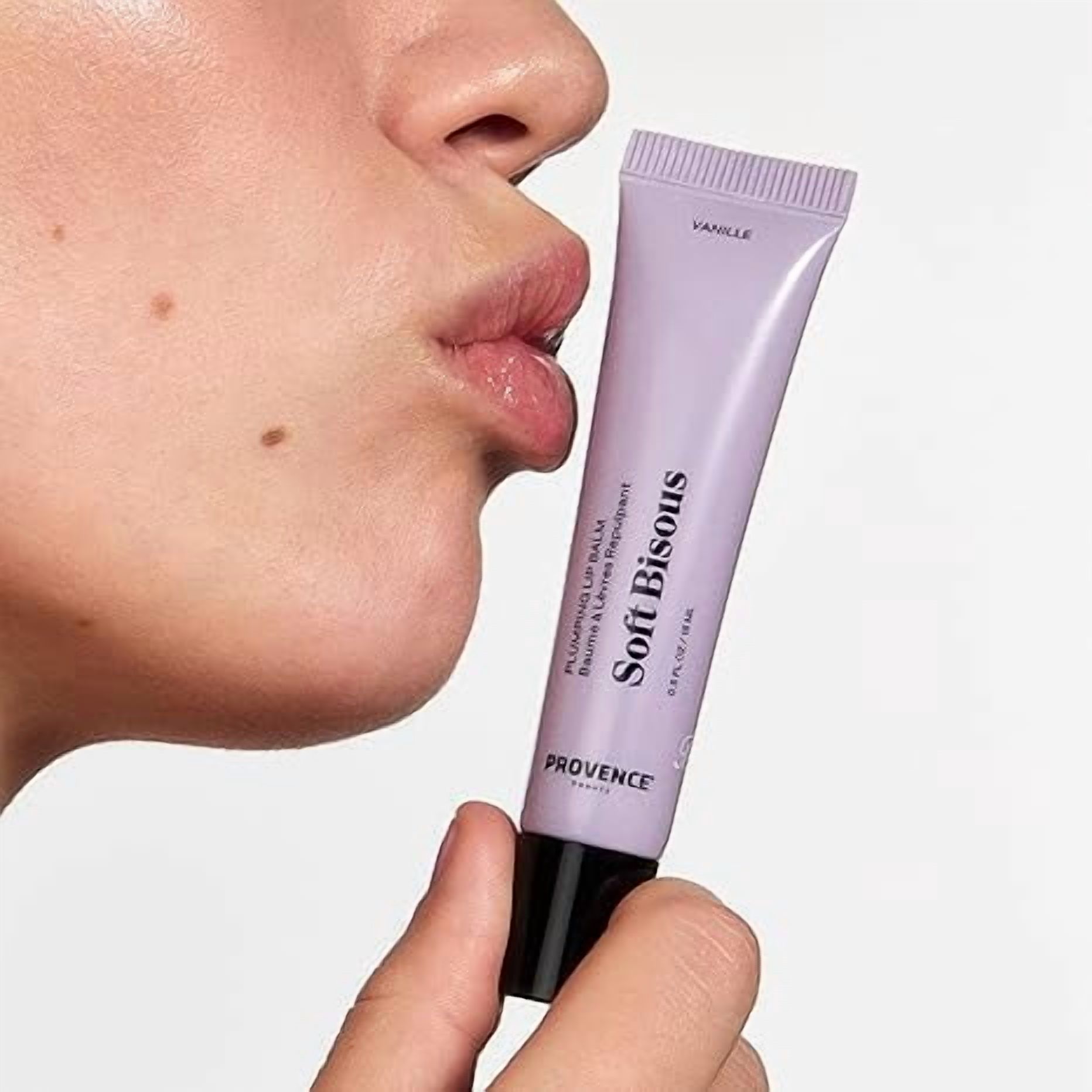 Provence Beauty Soft Bisous Plumping + Smoothing Lip Mask – Anytime Hydration For Visibly Plumper Lips – Lip Mask Overnight Treatment – Deeply Moisturizing and Nourishing