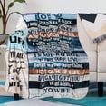 thumbnail image 4 of LHSHID Anniversary Romantic Gifts for Husband Ultra Soft Micro Fleece Sherpa Throw Blanket Valentines Day Gifts for Him Husband Birthday Gifts from Wife for Bedding Sofa and Travel 60"x80", 4 of 7