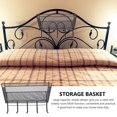 thumbnail image 4 of OULII Simple Bedside Hanger Hanging Storage Basket Black Iron 1Set For Office Daily Use, 4 of 8