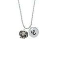 thumbnail image 2 of Delight Jewelry Silvertone Ram Head Silvertone Script Initial Disc - C - Charm Necklace, 20"+3", 2 of 4