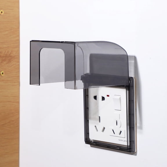 LOLIPPYY 2Pcs Black Outdoor Socket Covers Weatherproof Electrical Box Protectors