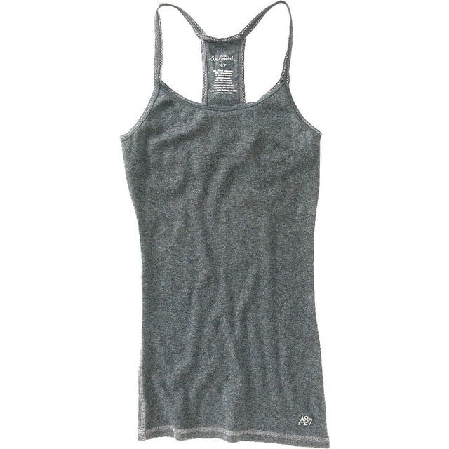 Aeropostale - Camiseta sin mangas con espalda cruzada para mujer, color gris, pequeño Aeropostale Camiseta sin mangas