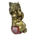 thumbnail image 2 of Vastu Hindu Elephant God Baby Ganesha Ganapati Sitting In Meditation Figurine, 2 of 7