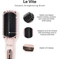 thumbnail image 3 of L'ange Hair Le Vite Hair Straightener Brush | Heated Hair Straightening Brush Flat Iron, 3 of 8