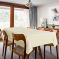 thumbnail image 2 of 2 Pack Beige Tablecloth 60 X 84 Inch, Rectangle 4 Feet Table Cloth - Stain And Wrinkle Resistant Washable Polyester Table Cover For Dining Table, Buff, 2 of 4