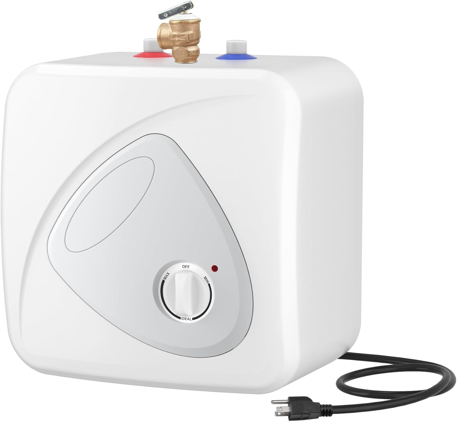 BN-LINK Electric Mini-Tank Water Heater - 2.7 Gallon Small Under Sink Instant Hot Water Heater, 120V 1440W Point of Use Compact Tank for Kitchen, Bathroom, Restaurant - Shelf, Wall, or Floor Mounted