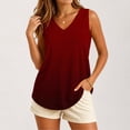 thumbnail image 4 of Avirosel Women's Plus Size Tank Tops V Neck Casual Lightweight Sleeveless Loose Fit Tunic Blouse for Summer Wine, 4 of 8