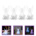 thumbnail image 3 of Dosaele 4Pcs Color Changing Angel Lamp Night Light Angel Gift Angel Figurine Desk Ornament, 3 of 8
