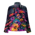 thumbnail image 5 of Printed Drop Neck Tunic for Women Boho Floral Pattern Long Sleeve Top with Button Front Relaxed Casual Blouse, 5 of 5
