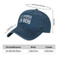 thumbnail image 5 of of Course I'm Right I'm Bob Baseball Cap Golf Dad Hat Adjustable Washed Denim Trucker Hats Unconstructed Snapback Cap for Men Women Unisex Adult,Navy, 5 of 7