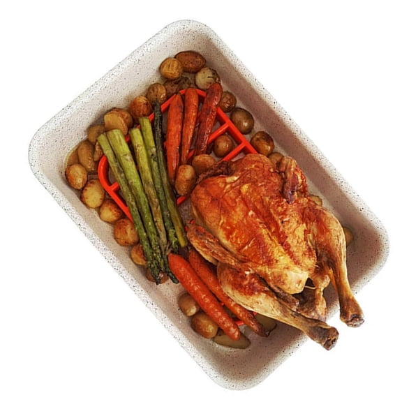 Topbathy Red Silicone Roast Rack, Nonstick and Dishwasher Safe, Perfect for Ovens and Cookers