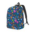 thumbnail image 1 of Disketp Sea Fish Mochila de Lona Estampada, Mochila Escolar de Viaje Ligera para Estudiantes y Portátil-Small, 1 of 5
