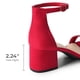 thumbnail image 4 of Sandalia DREAM PAIRS Tacón Bajo Rojo de Gamuza Talla 7.5, 4 of 8