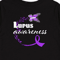 thumbnail image 4 of Inktastic Lupus Awareness butterfly ribbon Boys or Girls Long Sleeve Toddler T-Shirt, 4 of 5