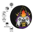 thumbnail image 6 of DouZhe Waterproof Spare Tire Cover, Game Zone Games Controller Prints Adjustable Wheel Covers Fit for Jeep Trailer RV SUV Car, 17 inch, 6 of 7