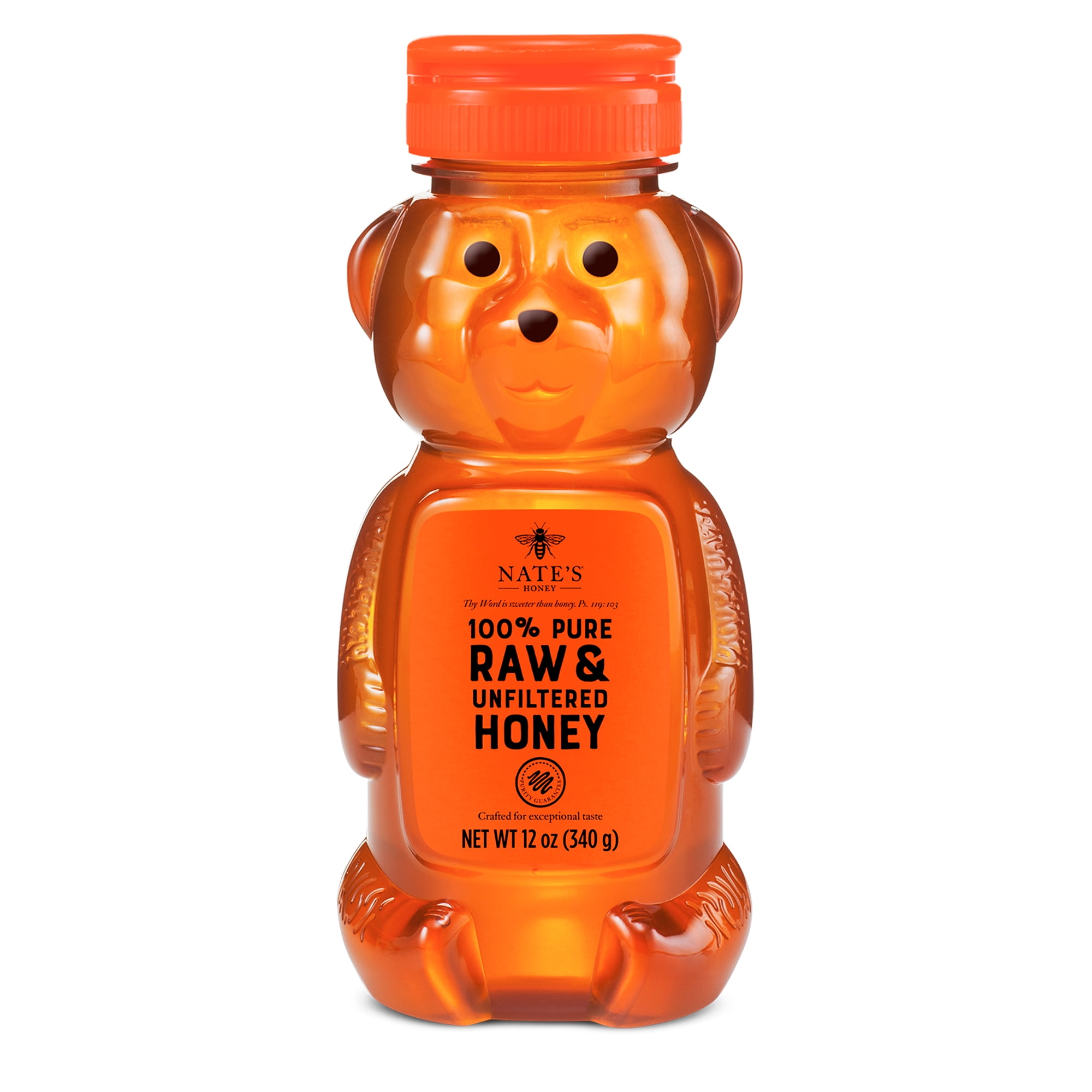 Nate's Honey: 100% Pure, Raw and Unfiltered Honey - 12 fl oz Bottle