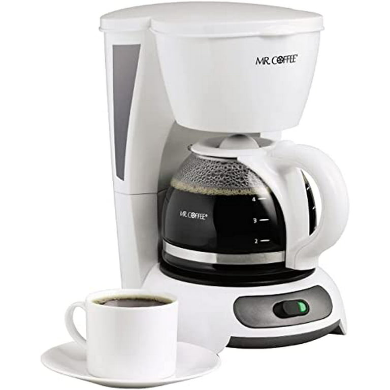 Mr. Coffee 4-Cup Coffee Maker Automatic Shut-Off, White (Used)