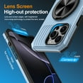 thumbnail image 6 of Allytechgroup Shockproof Case for Apple iPhone 16 Pro, [Compatible with Magsafe] Anti-Scratch Rotating Stand Magnetic Cover Heavy Duty Protective Bumper Phone Case Shell for Women Men, Azure, 6 of 7